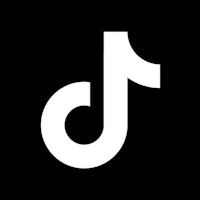 the tiktok logo on a black background